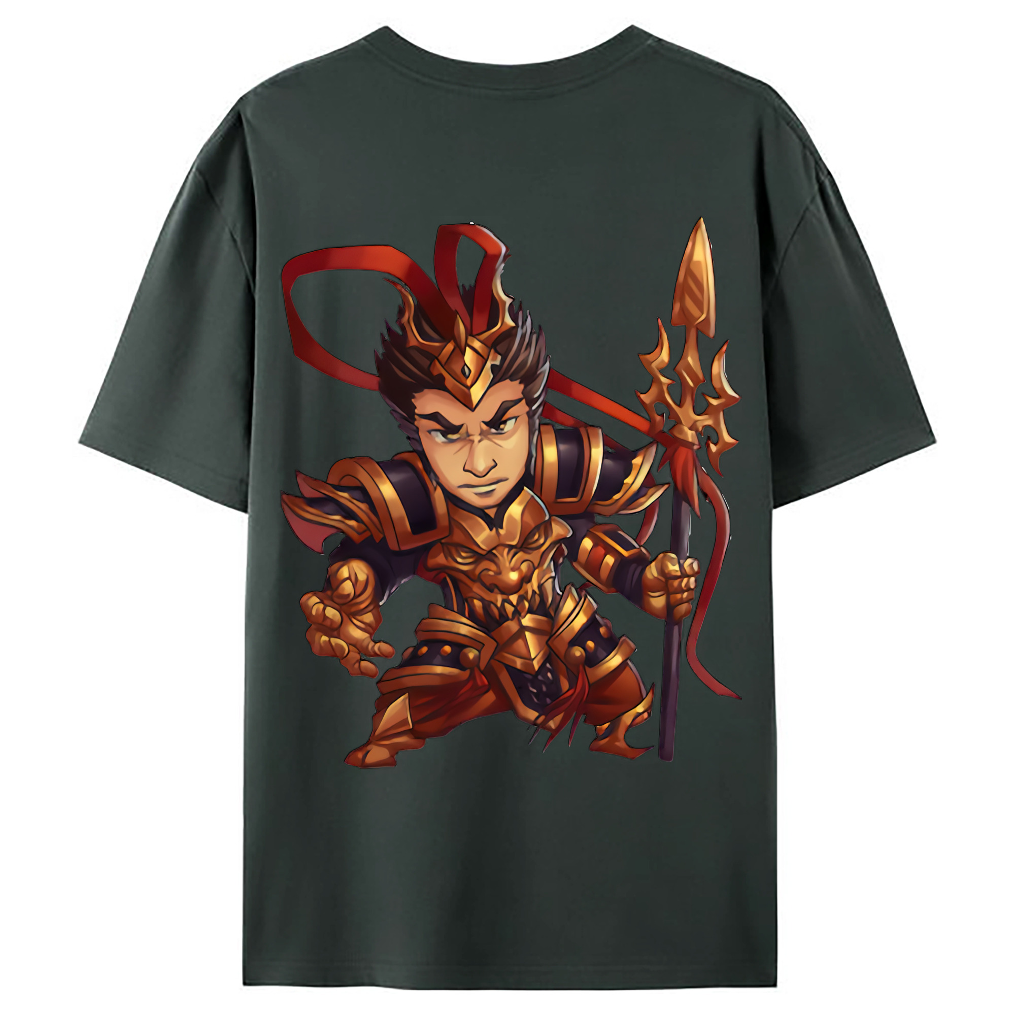 （画像用） リーグ・オブ・レジェンド League of Legends LOL 綿100％ メンズ半袖Tシャツ（バックプリント） 通気性